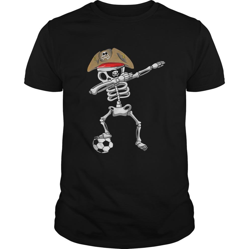 Halloween Soccer Pirate Dabbing Skeleton Soccer Shirt